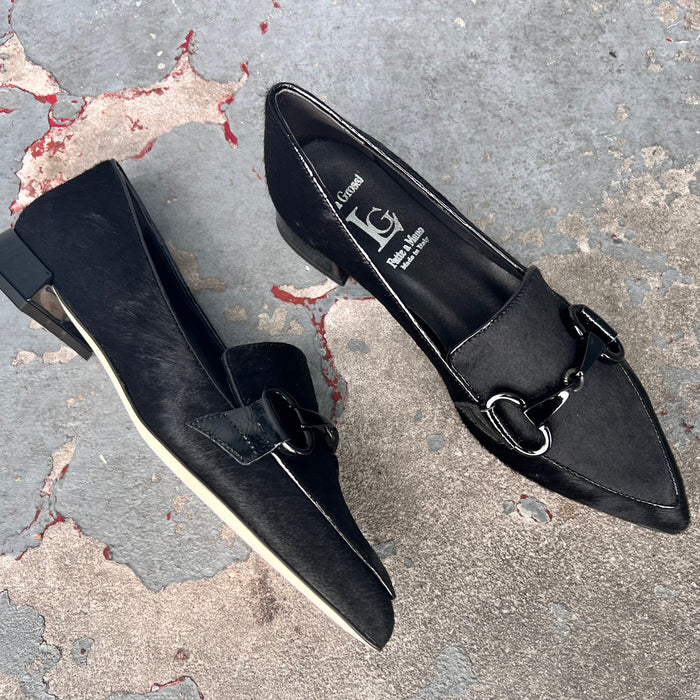 Luca Grossi Shoes Pointy Pony Slip on CH678