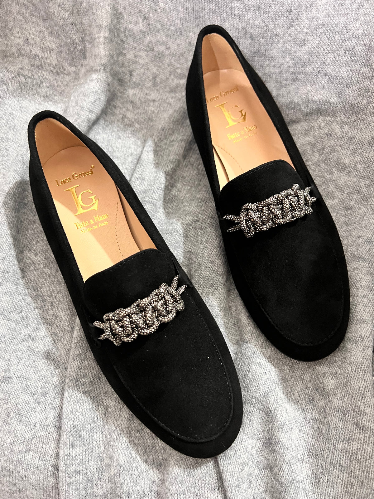 Luca Grossi Loafer Nero Suede L184M