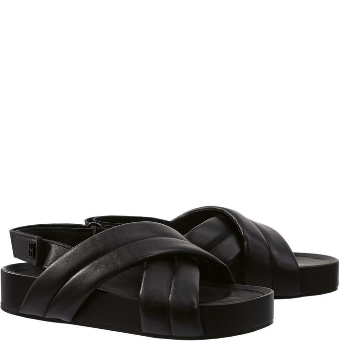 Hogl “Trisha” Crossover Black Calf Sandal 7-102950