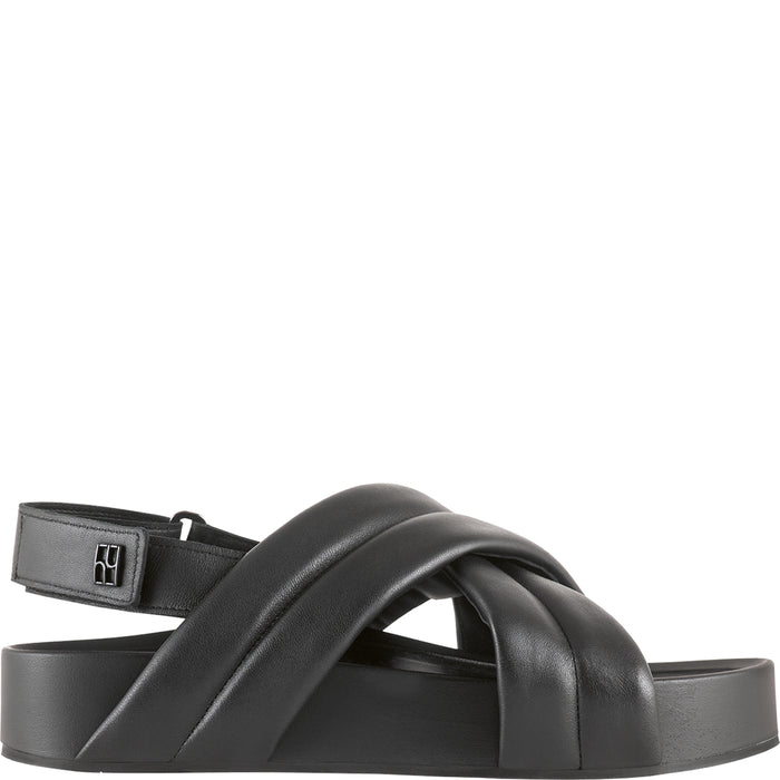 Hogl “Trisha” Crossover Black Calf Sandal 7-102950