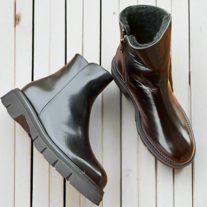 Luca Grossi Boot Ankle Fur Lined Black 5808