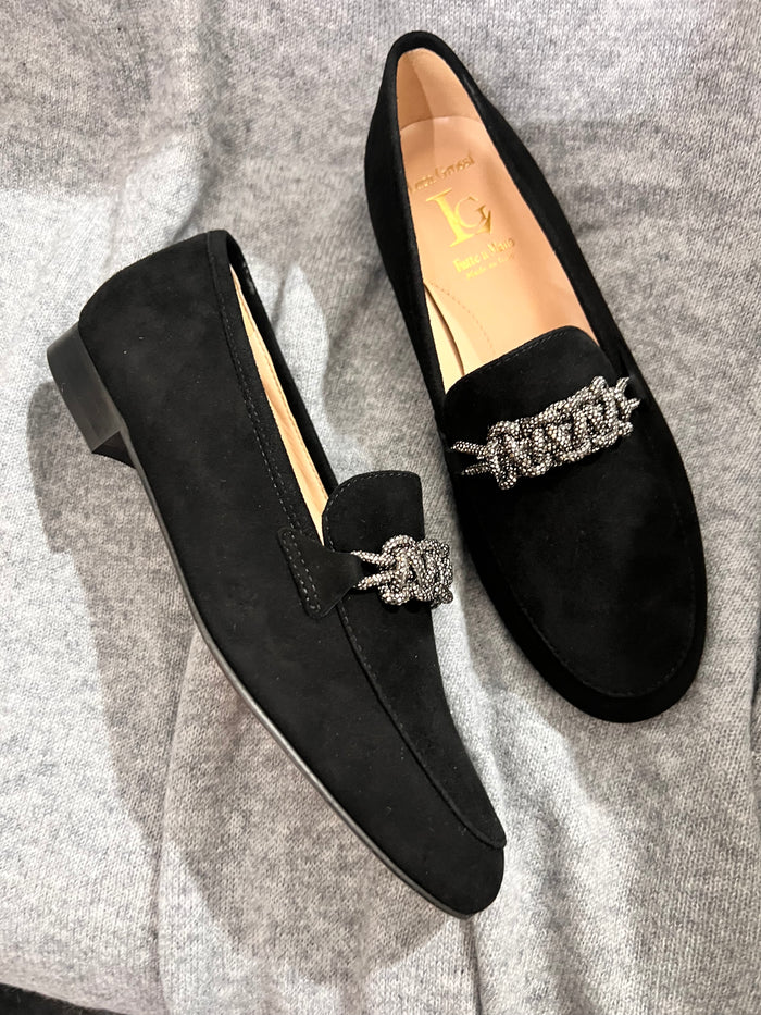 Luca Grossi Loafer Nero Suede L184M