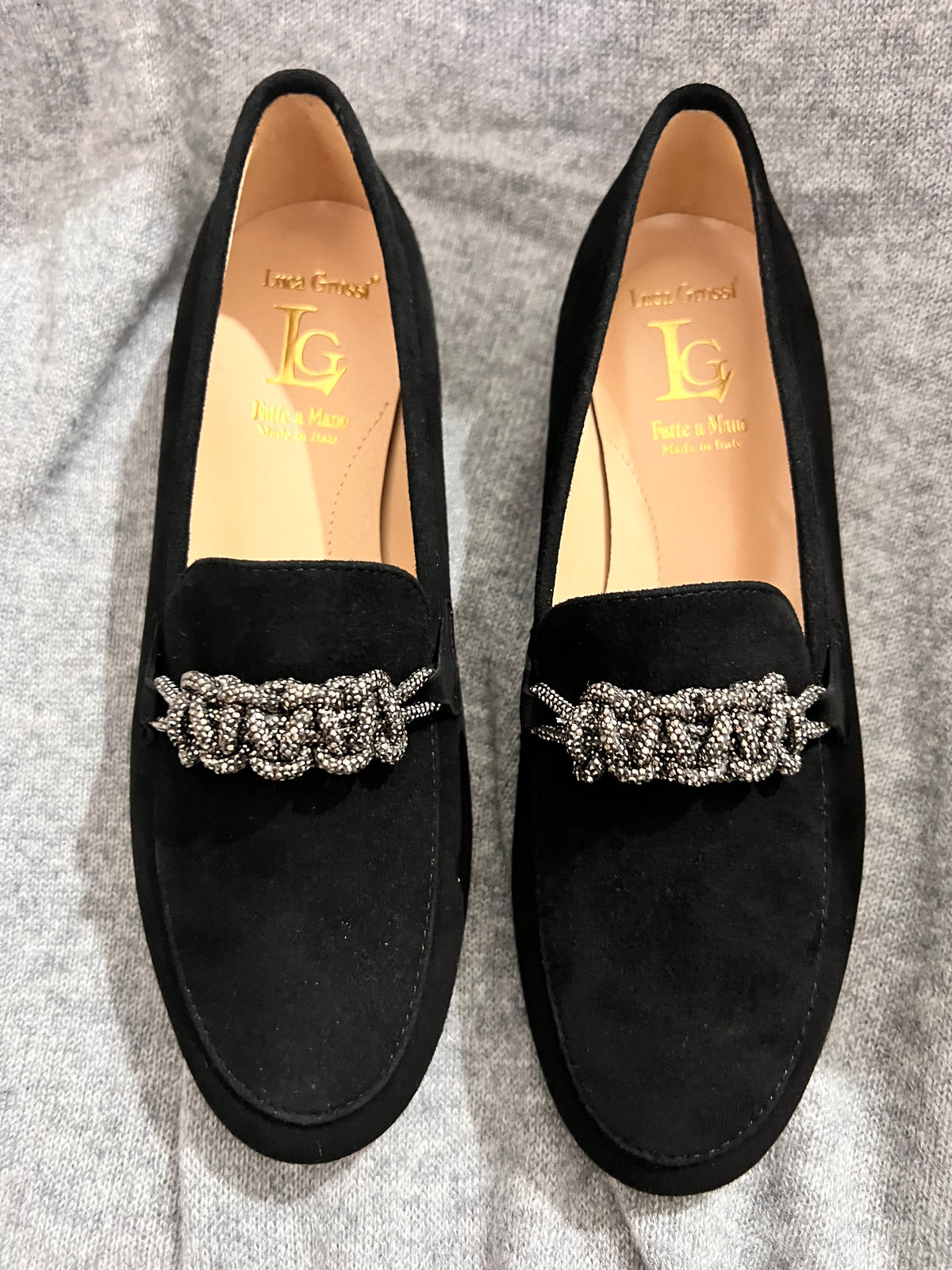 Luca Grossi Loafer Nero Suede L184M