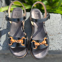 Luca Grossi Sandal Patent Nero H862S