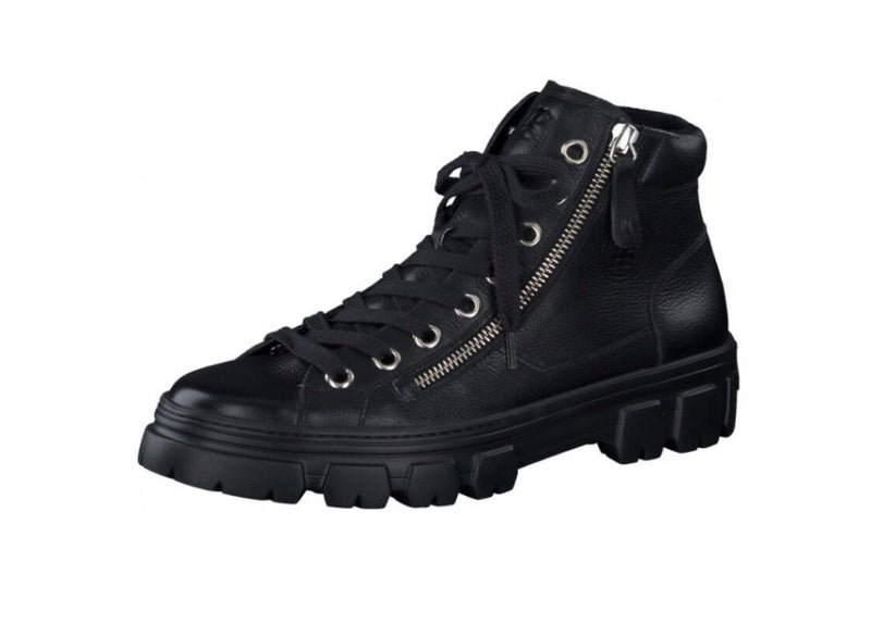 Paul Green Black Sportcalf High top Sneaker 5210-02