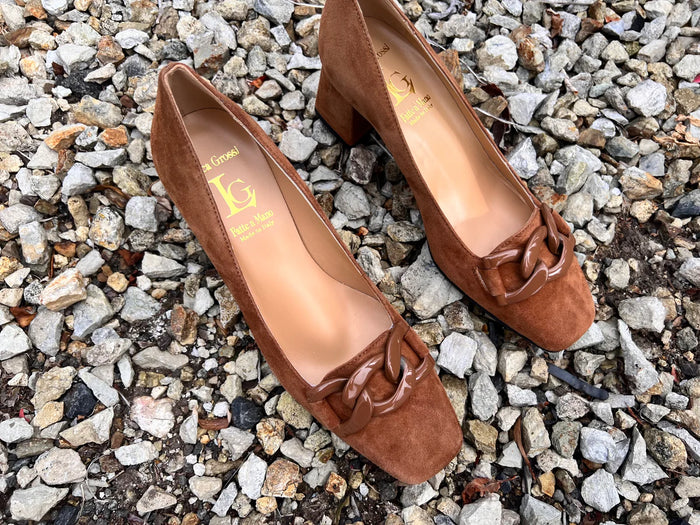 Luca Grossi Shoes Brandy Heeled with metal front detail CH758