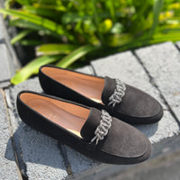 Luca Grossi Loafer Nero Suede L184M