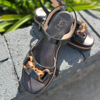 Luca Grossi Sandal Patent Nero H862S