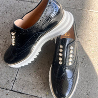 Luca Grossi Slip On Patent Nero F623M