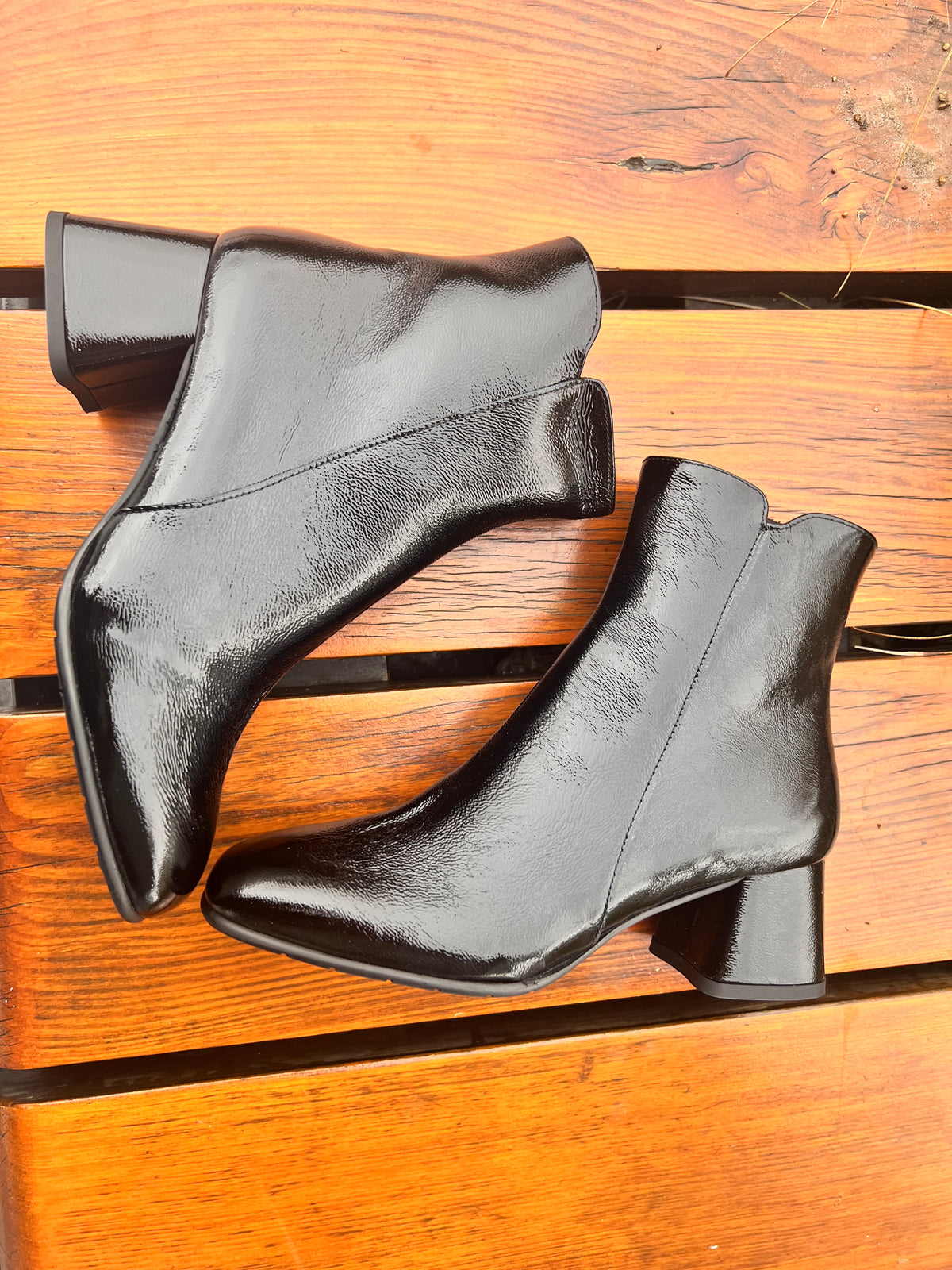 Luca Grossi Boots Ankle Black Patent CH506