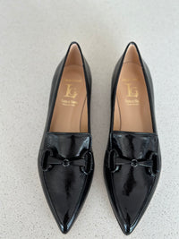 Luca Grossi Loafer Black Patent with Black Chain CH678