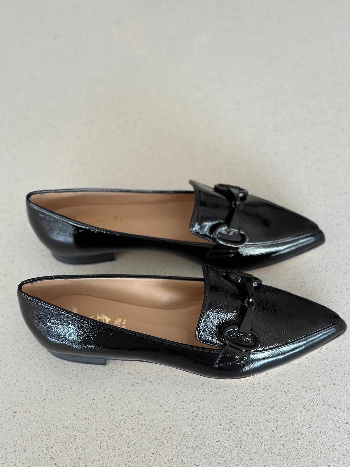 Luca Grossi Loafer Black Patent with Black Chain CH678