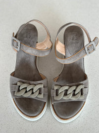 Luca Grossi Sandal Khaki Suede Wedge K546S