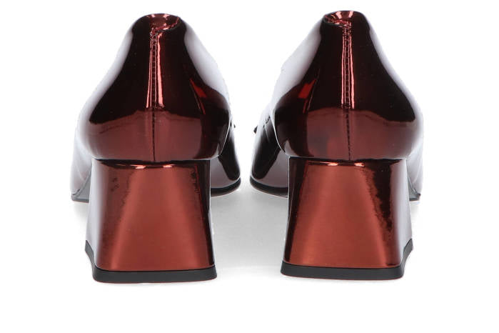 Zinda Bordo soft patent leather seamless high loafers 2418