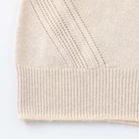 ALEGER Cashmere Blend Contast Crew Sweater in Shell N.08
