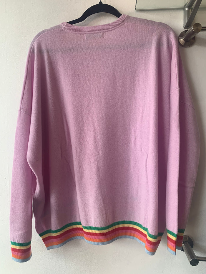 Alessandra Sandy Cashmere/Wool Crew Sweater Anemone Lilac