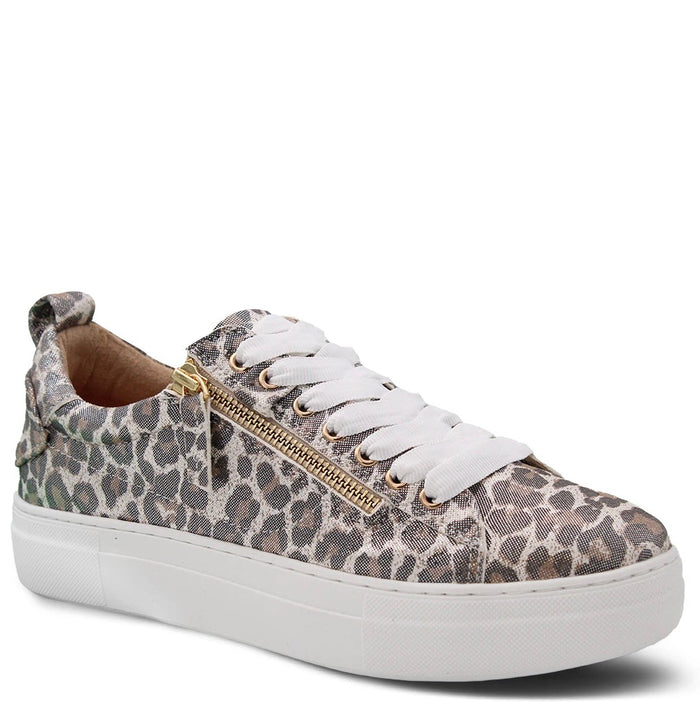 Alfie and Evie Sneaker Maize Leopard