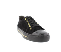 Paul Green Black Suede/Patent Sneaker 4977-234