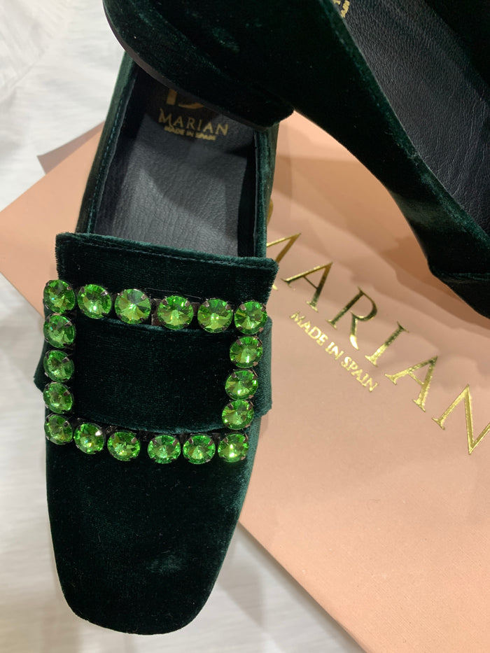 Marian Velvet Loafer Verde 8801