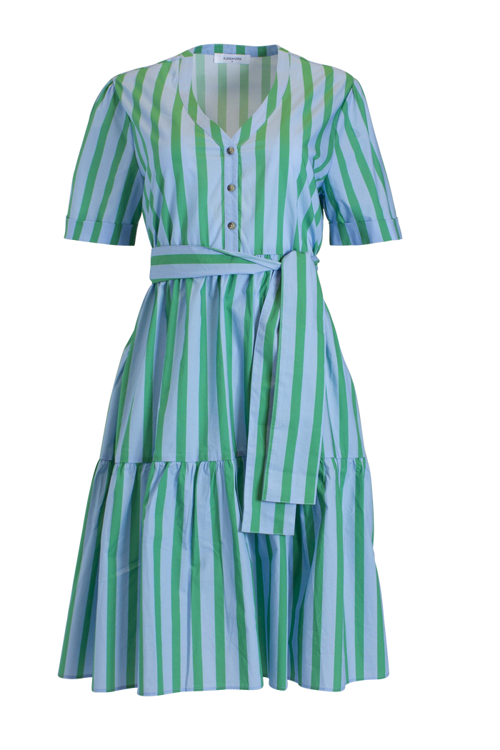 Alessandra Lucca Dress Blue Stripe
