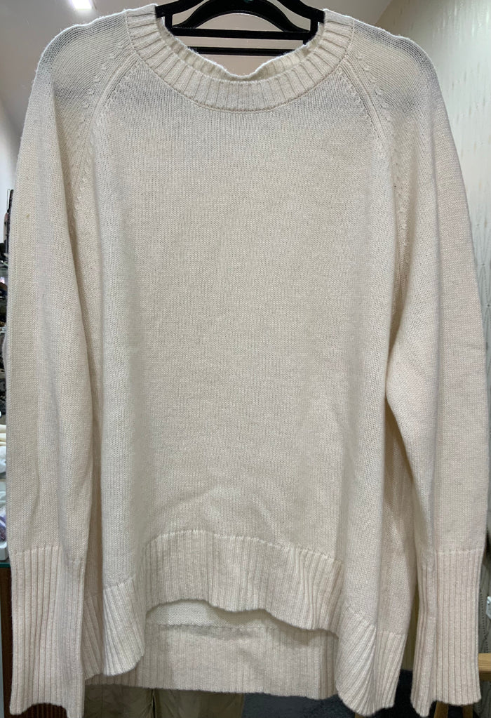 Alessandra Cashmere Relaxed Crew Winter White