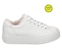 Paul Green fur lined white sneaker 5171-00