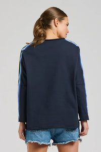 Est 1971 Navy Raw Tape Sweatshirt