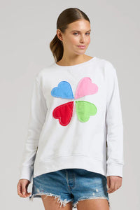 Est 1971 White Zipside Cotton Sweatshirt