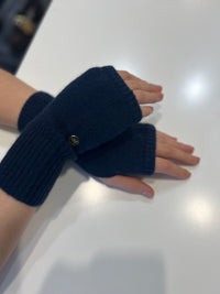 Mia Fratino Cashmere Wrist Warmers French Navy 17508