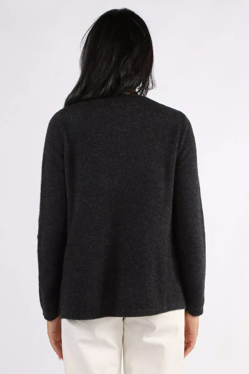 Mansted Knit Round Neck Zonora Dark Charcoal
