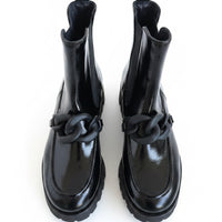 Paul Green Boot Black Patent Chain  9043-01