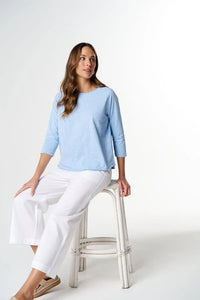 Cloth + Paper + Scissors Tee Raglan On Repeat Sky Blue C13030