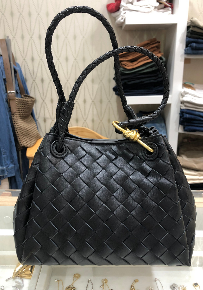 L’ora D’oro Weaver Balloon Bag Black