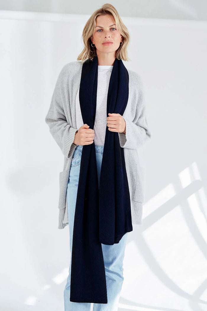 Mia Fratino Wrap Cashmere French Navy