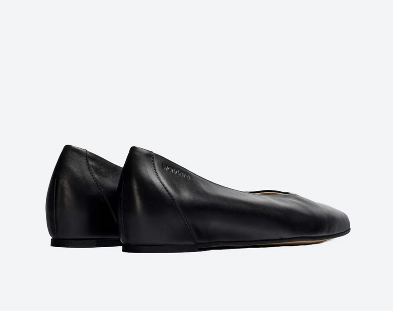 Wonders Shoe black wedge flat A-3802
