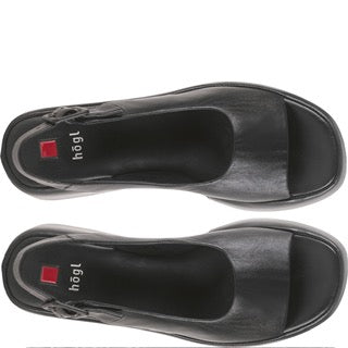 Hogl “Loulou “ Black Wedge Sandal 7-102510