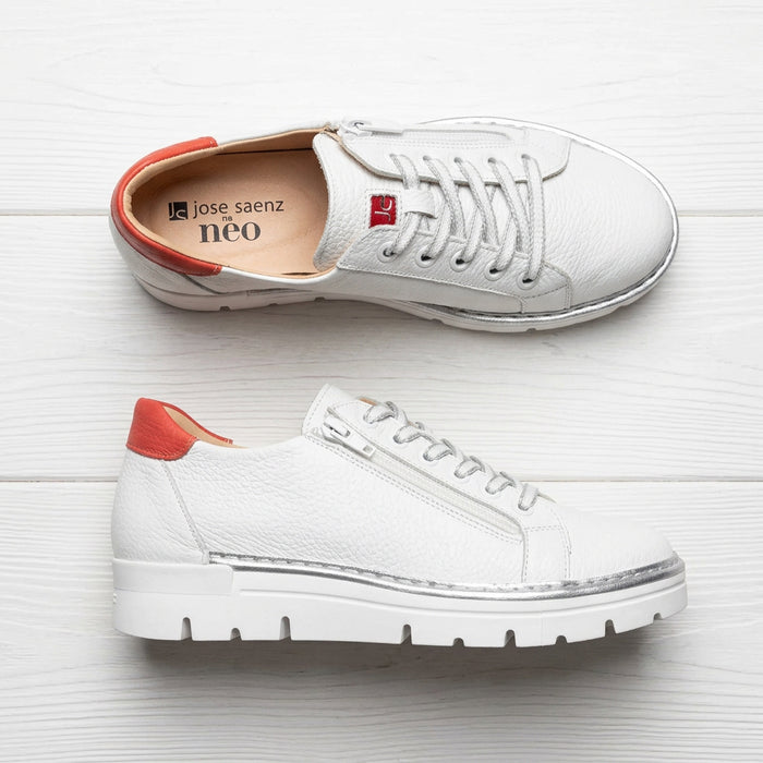 Jose Saenz Sneaker White/Coral JS-2001