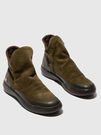 Softinos Boot Suede Military/Dk. Brown BUDY805SOF