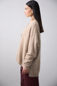 Mia Fratino Brushed Cashmere Mae Cardi Biscuit 24024