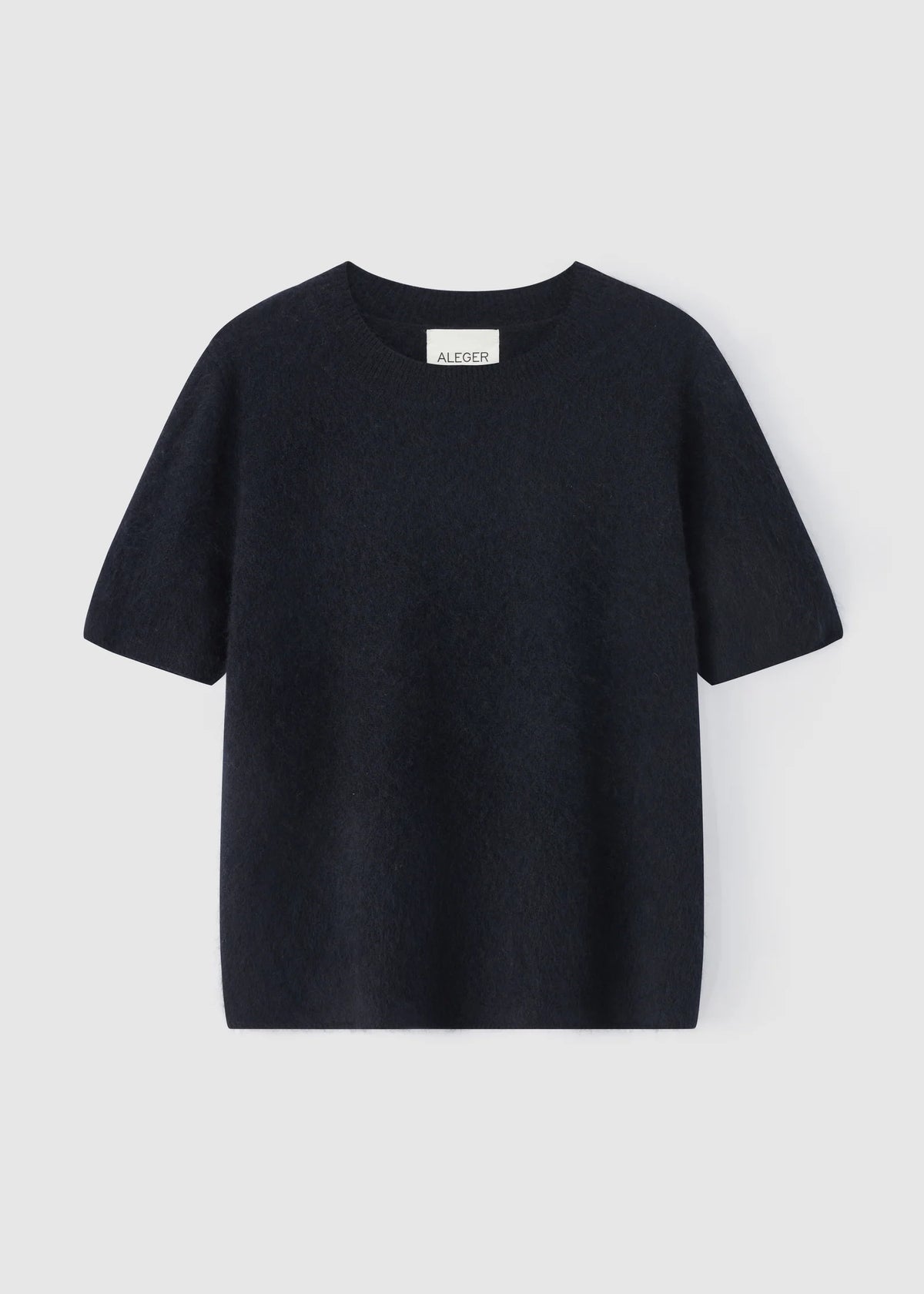 Aleger Jumper S/S Brushed Wool/Cashmere Ink N. 658