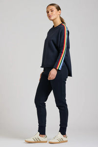 Est 1971 Navy Raw Tape Sweatshirt