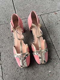 Emma Kate Heel Pink Suede Yasmine