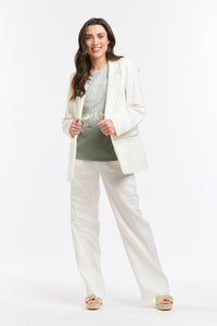 Italian Star Lilo Linen Jacket White