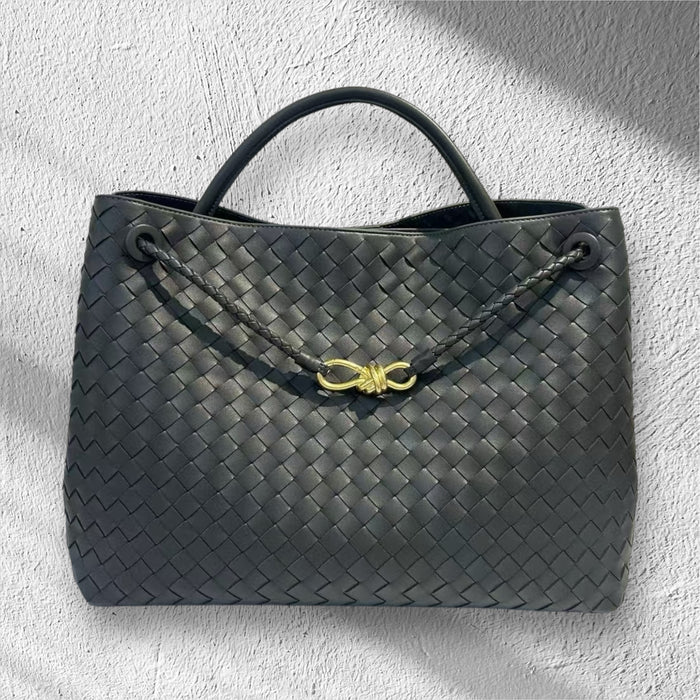 L’ora D'oro Bag Black Woven Leather