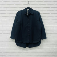 Cloth + Paper + Scissors Shirt Bloom Cotton Navy GC4432