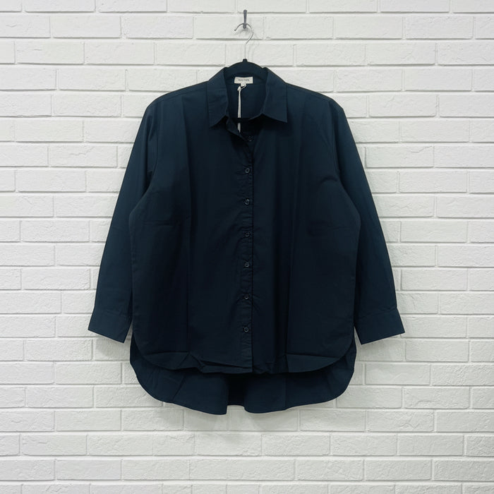 Cloth + Paper + Scissors Shirt Bloom Cotton Navy GC4432
