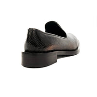 Zinda Black Engraved Slip On Moccasin 2955