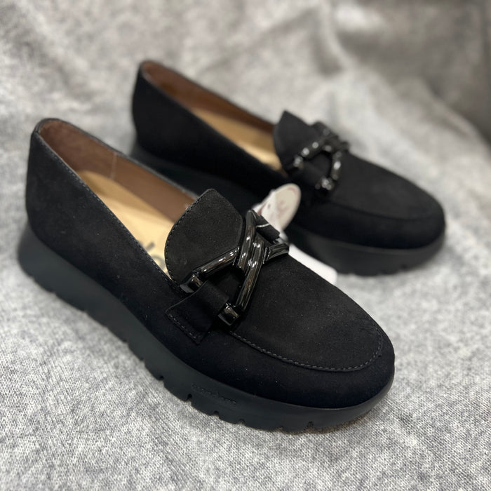 Wonders Loafer Black Suede A-2474