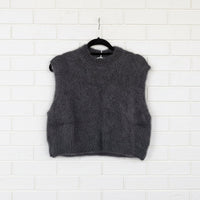 Love From Italy Vest Ava Mohair Blend Charcoal LVHH24210