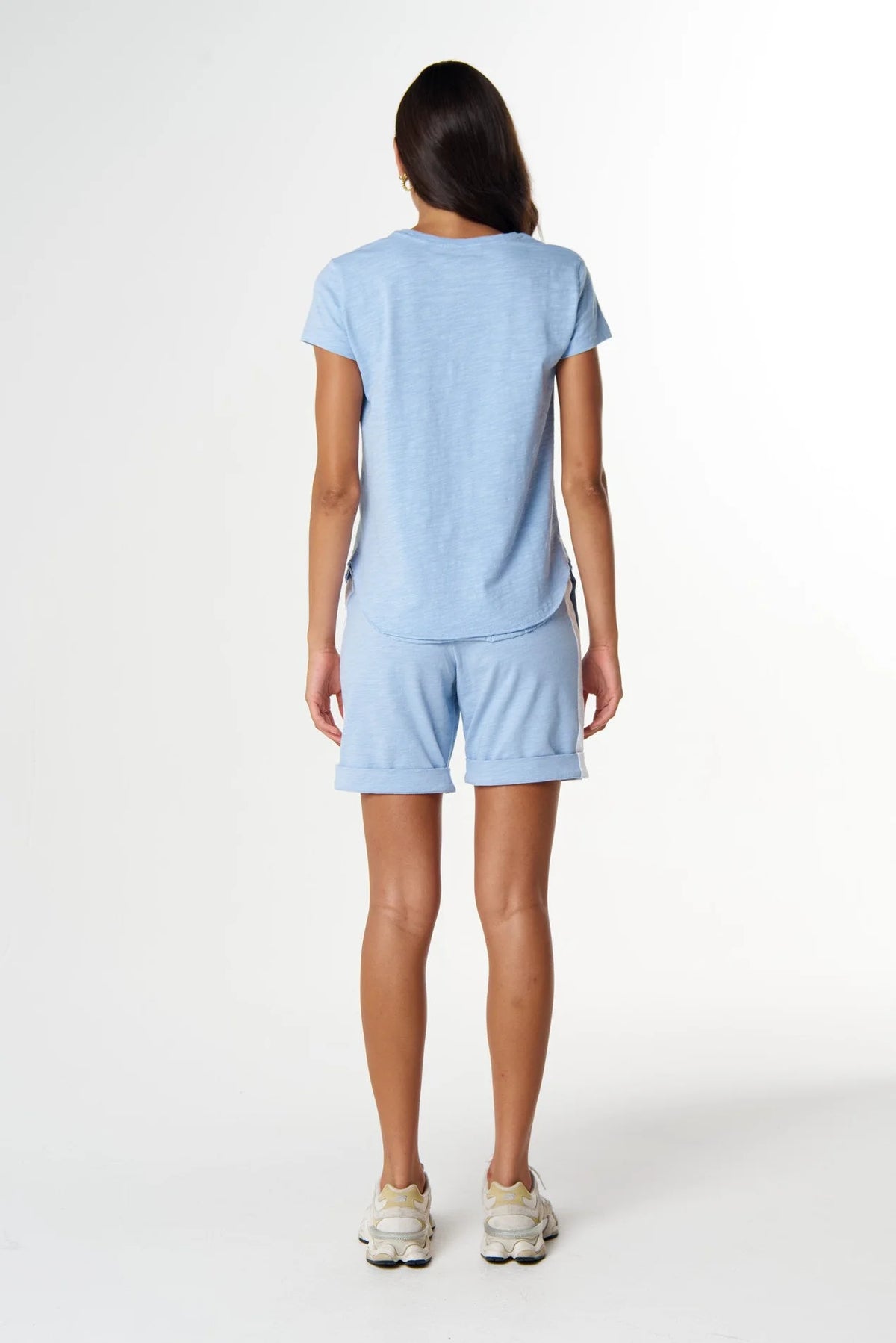 Cloth + Paper + Scissors Tee Shaped Hem Sky Blue C13023